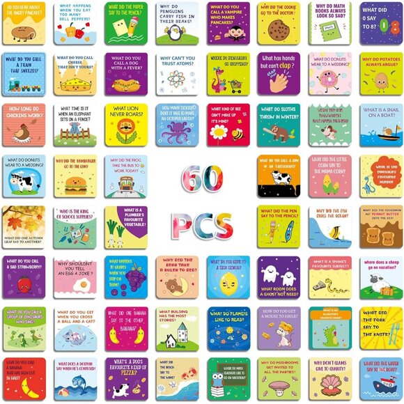 Lunch Box Jokes for Kids  60 Cute Inspirational Motivational Note Card Boys Girl - Picture 2 of 6